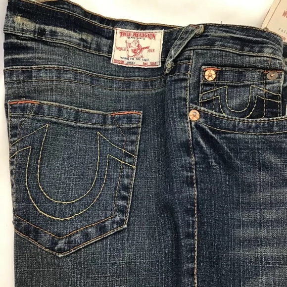 True Religion Johnny Jeans Dark Dusty NWT Sz 32 - Picture 2 of 13